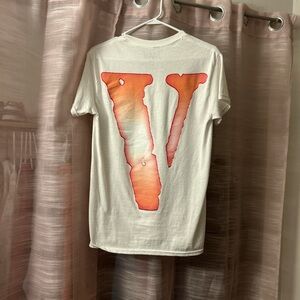 VLONE White Tee with Orange V